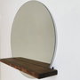 Hanah Home Conjunto de Espejo y Estante SUNSET Nogal
